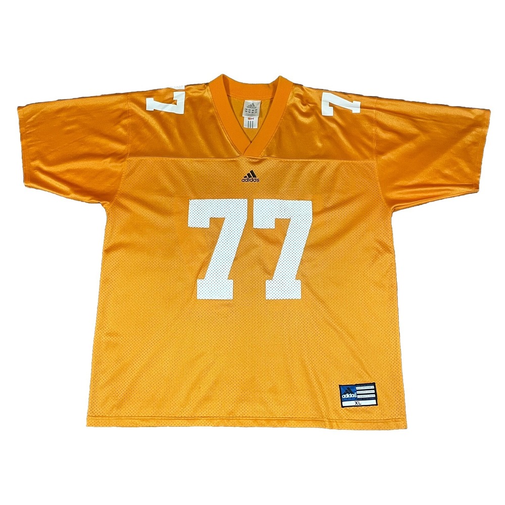 VTG Adidas Tennessee Volunteers Football Jersey #77 Orange Adult XL Munoz Y2K